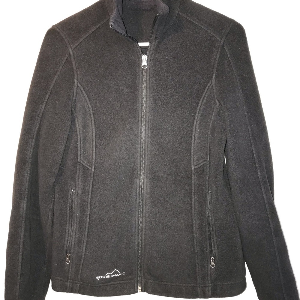 Eddie Bauer Zipped Black Fleece Jacket